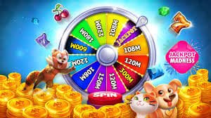 Slot online game grid showing multiple titles on slots meter casino lobby
